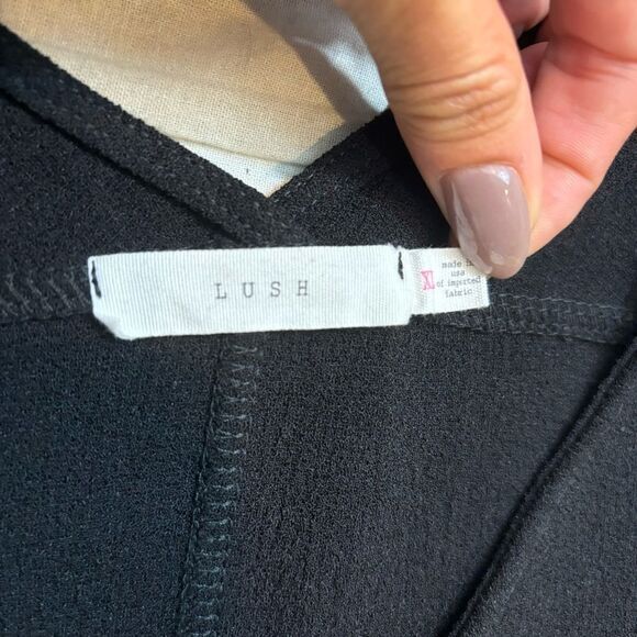 Ladies Lush Brand Black Short Sleeve Shift Style Dress Size XL - Picture 7 of 11